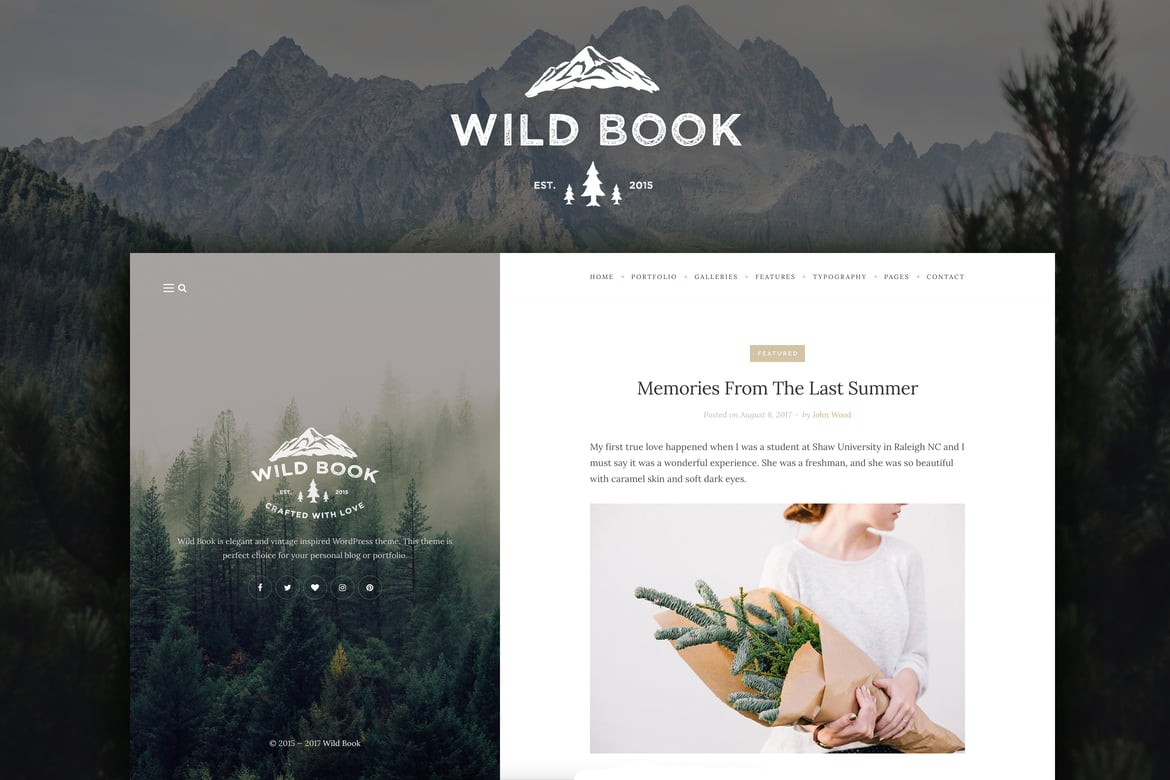 Wild Book - Tema WordPress Vintage untuk Blog dan Portofolio