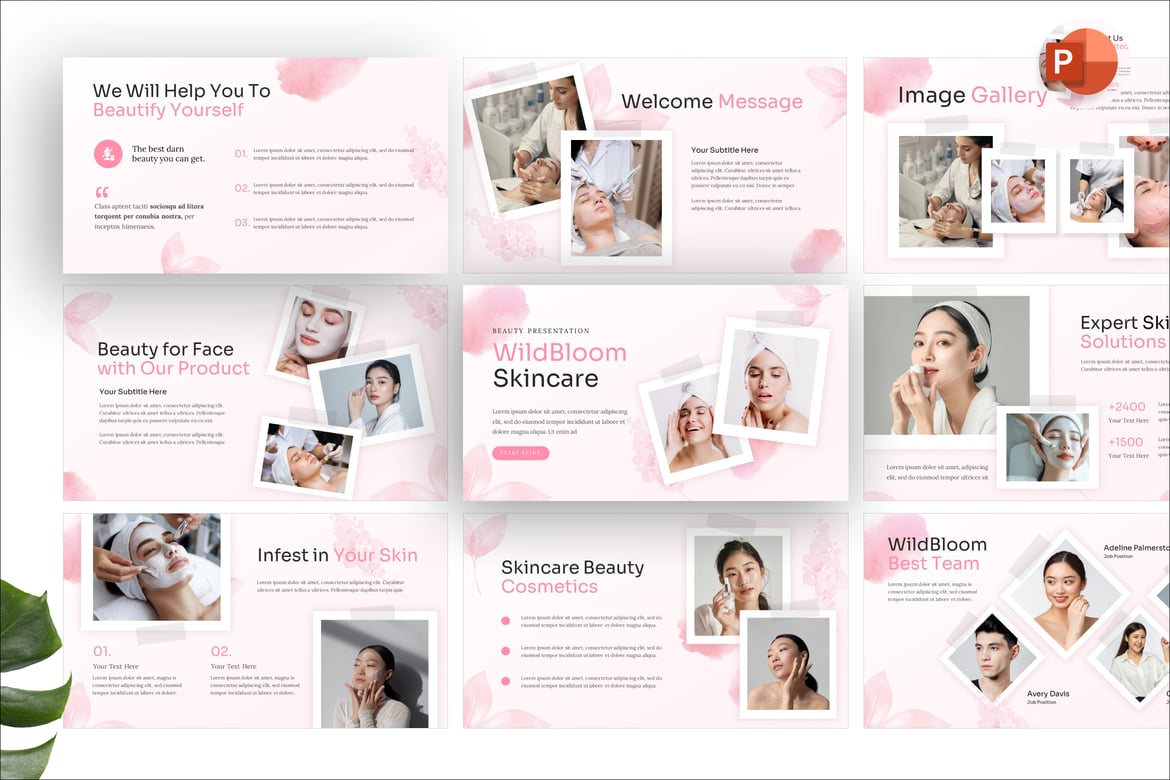 Template Presentasi Skincare WildBloom yang Menarik dan Profesional