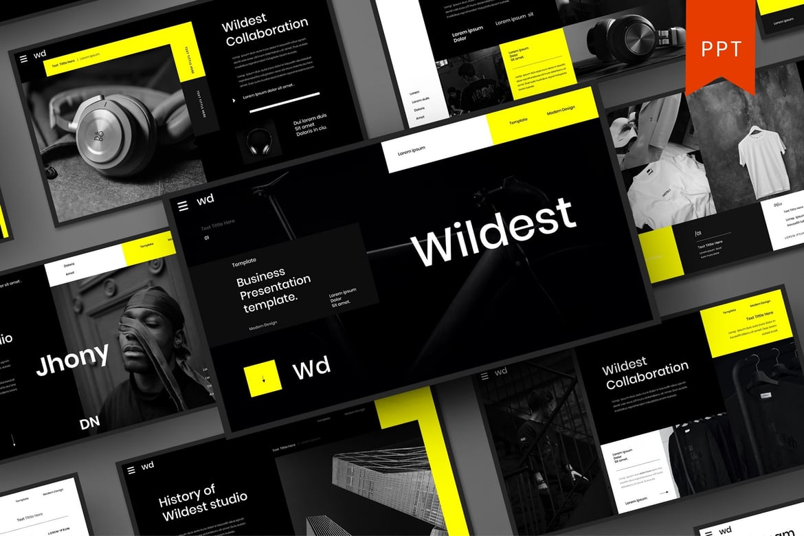 Wildest – Template PowerPoint Bisnis yang Kreatif dan Profesional