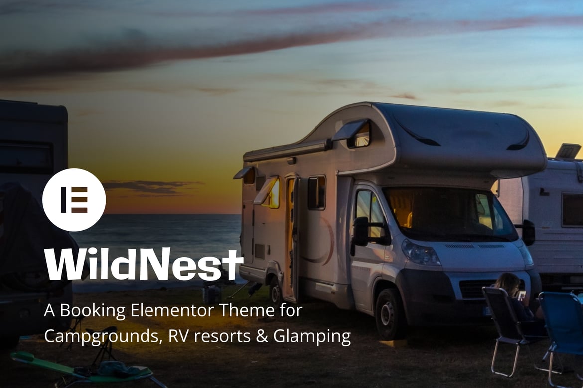 WildNest - Tema Pemesanan Campground & Taman RV yang Menarik