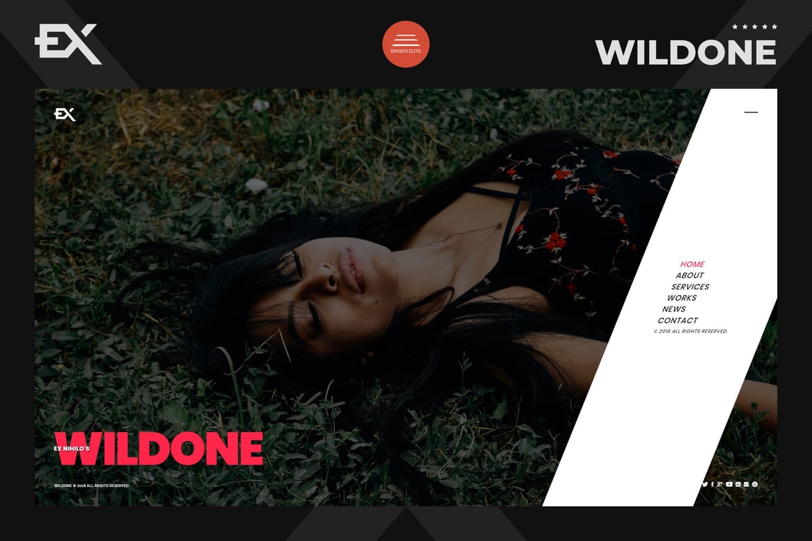 Wildone - Template Website Portofolio Fotografi Modern