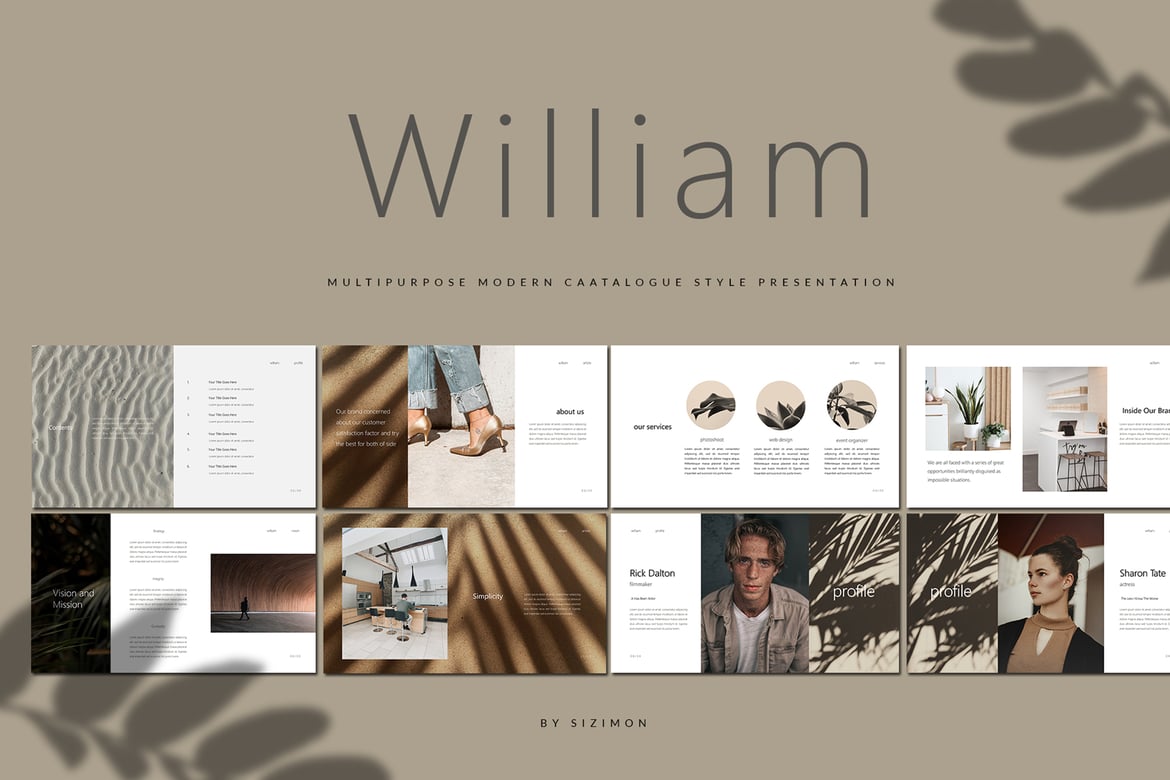 Template Presentasi PowerPoint William - Kreatif dan Minimalis