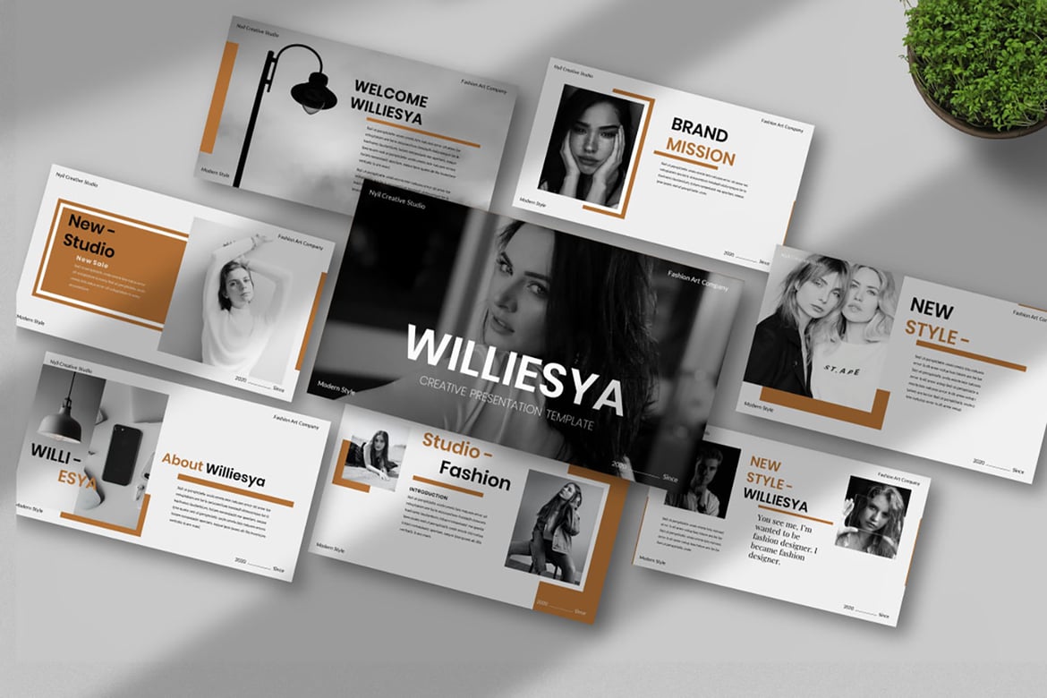 Template Powerpoint Kreatif Williesya untuk Presentasi Profesional