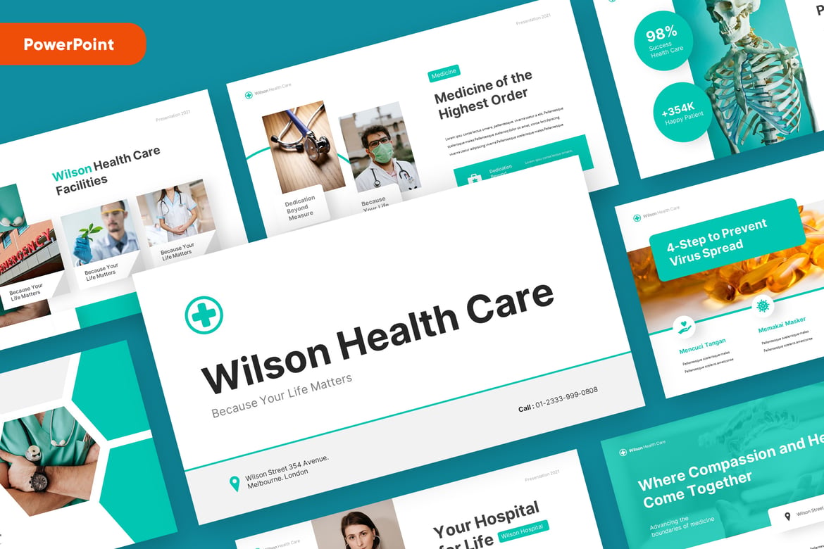 WILSON - Template Powerpoint Medis dan Kesehatan yang Profesional