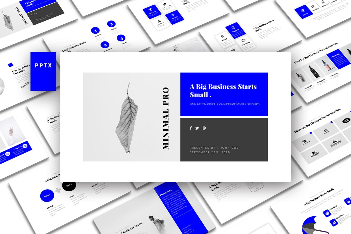 Template PowerPoint Minimalis untuk Presentasi Modern