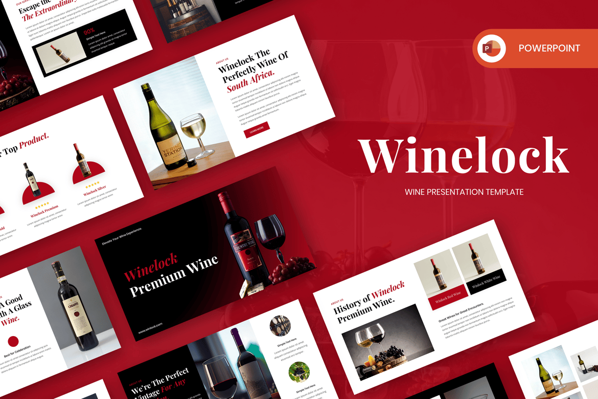 Template PowerPoint Winelock - Solusi Presentasi Elegan untuk Bisnis Anda