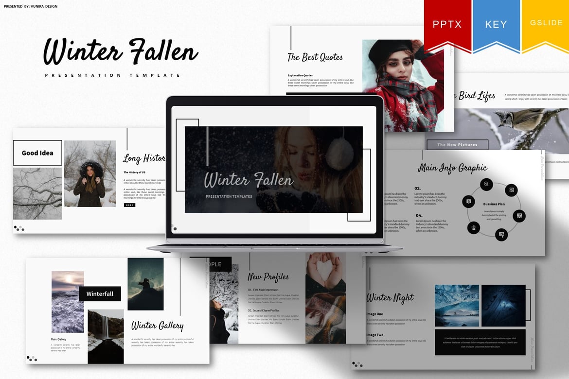 Template Presentasi Musim Dingin | Powerpoint, Keynote, Google Slides