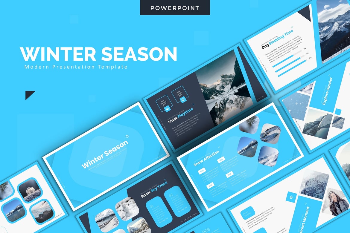 Template PowerPoint Musim Dingin yang Memukau untuk Presentasi Anda