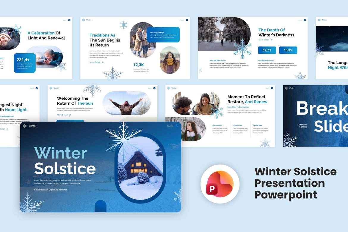 Template Powerpoint Menarik untuk Perayaan Winter Solstice