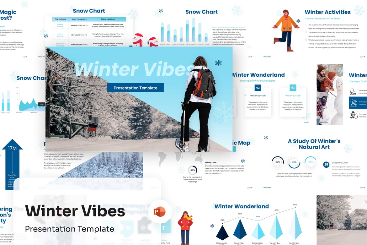 Template PowerPoint Suasana Musim Dingin yang Menarik