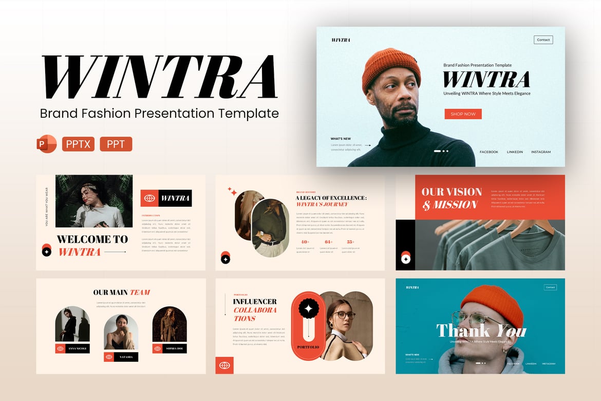 Wintra – Template Presentasi Fashion yang Elegan dan Modern