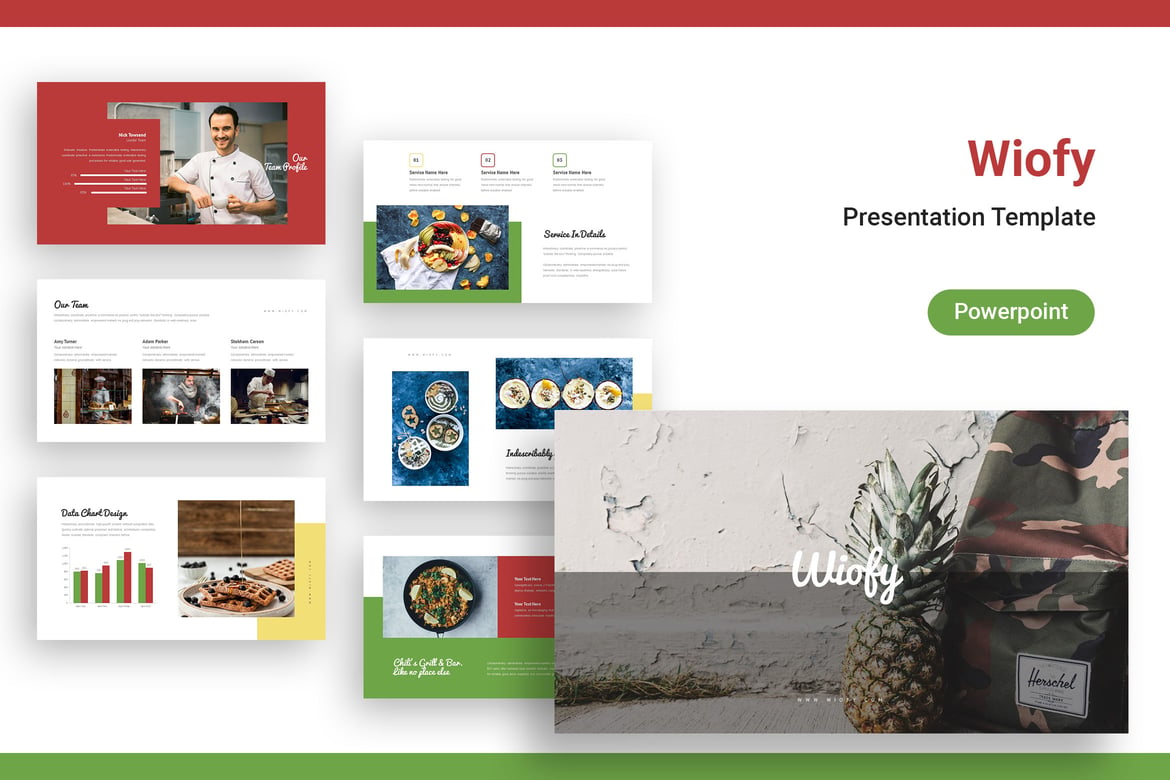 Template Presentasi PowerPoint Wiofy yang Modern dan Profesional