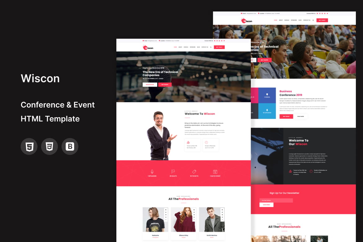 Wiscon - Template Website untuk Konferensi dan Acara