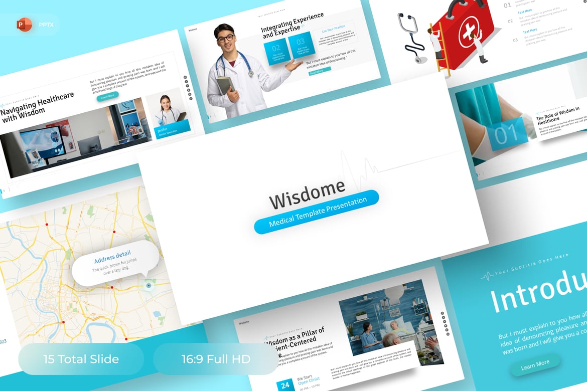 Wisdome - Template PowerPoint Medis yang Menarik dan Profesional