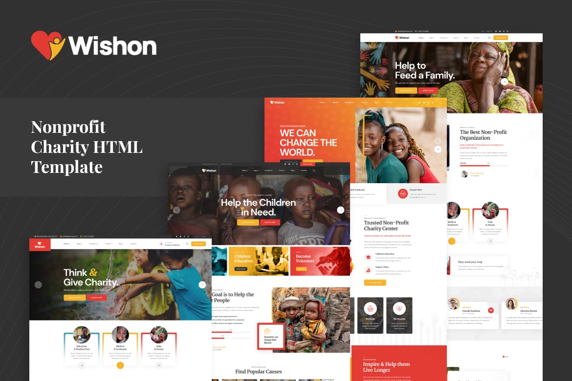 Template Website Amal Wishon - Solusi Terbaik untuk Organisasi Non-Profit