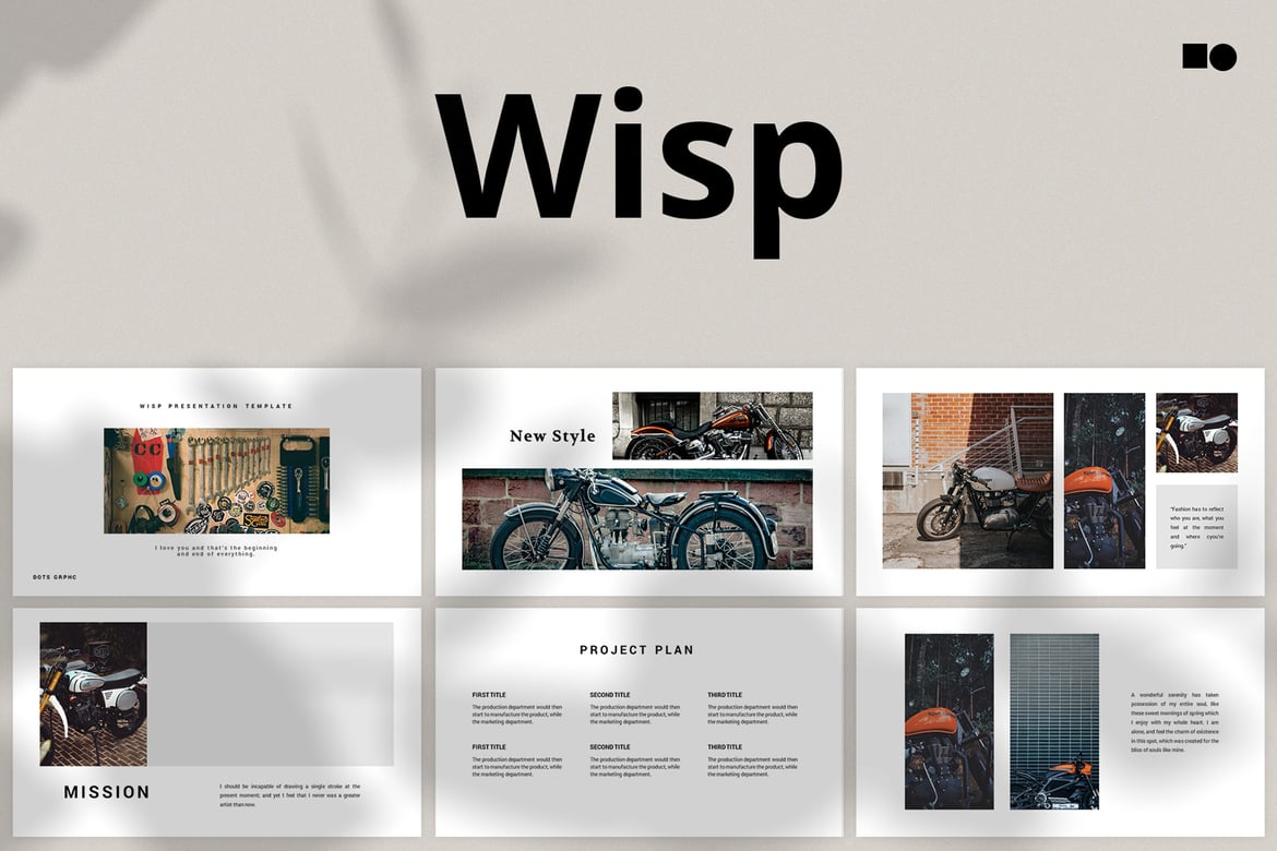 Wisp - Template Powerpoint Modern dan Elegan