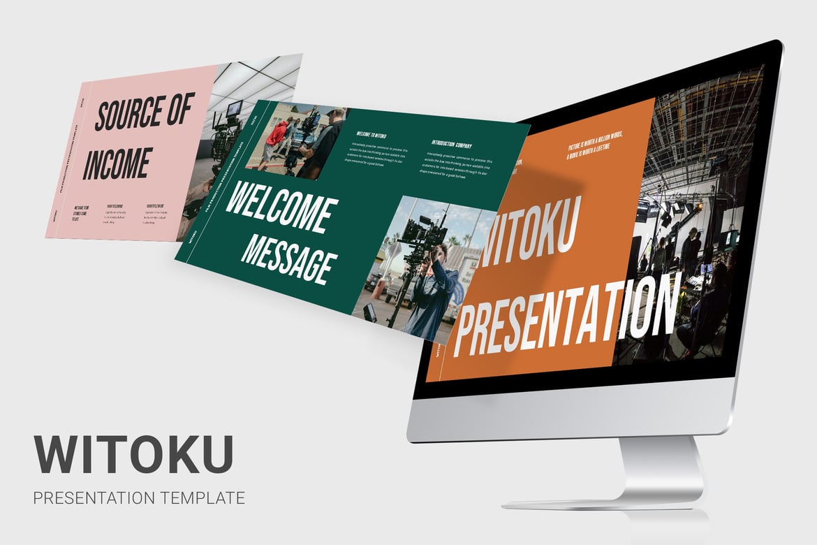 Witoku - Template PowerPoint Produksi Film yang Menarik