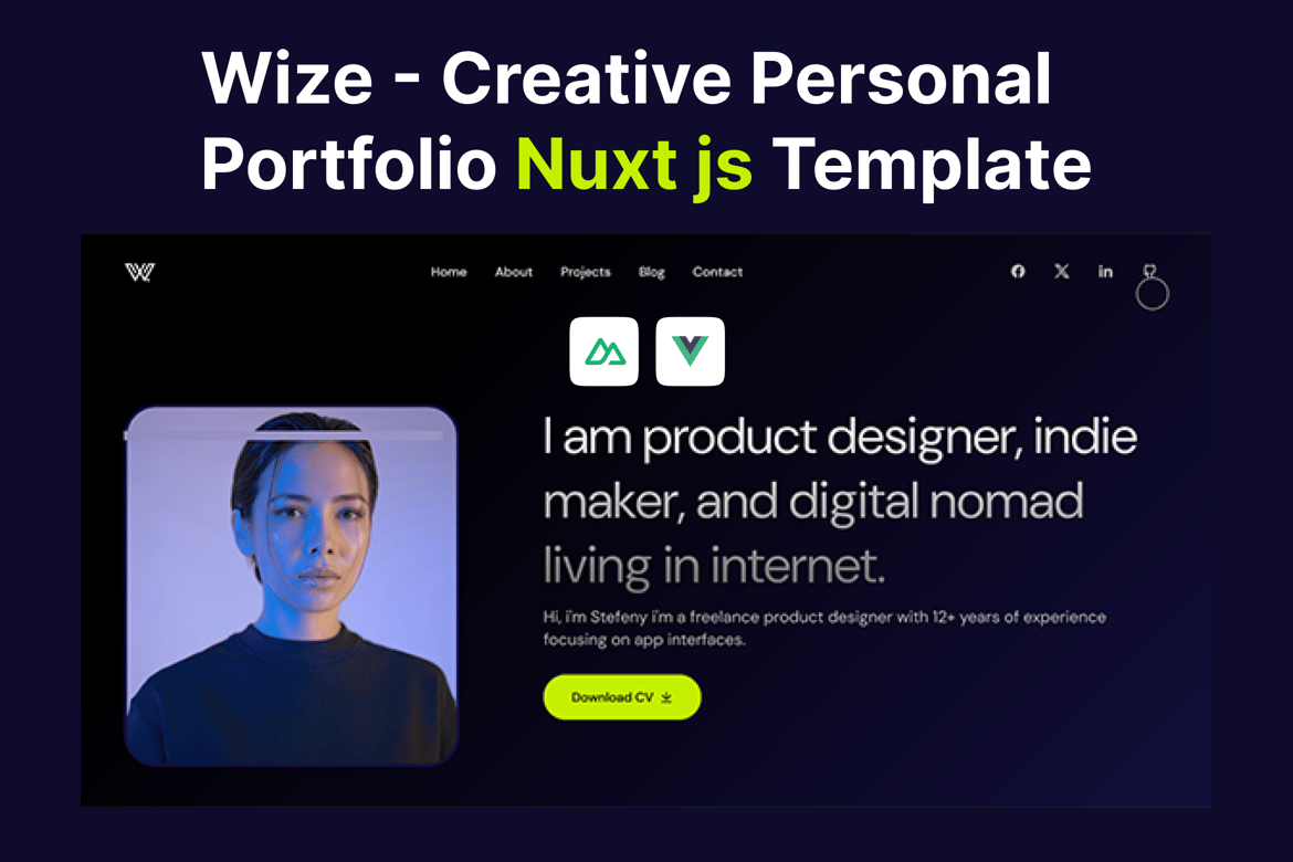 Wize - Template Website Portfolio Pribadi yang Kreatif dan Modern