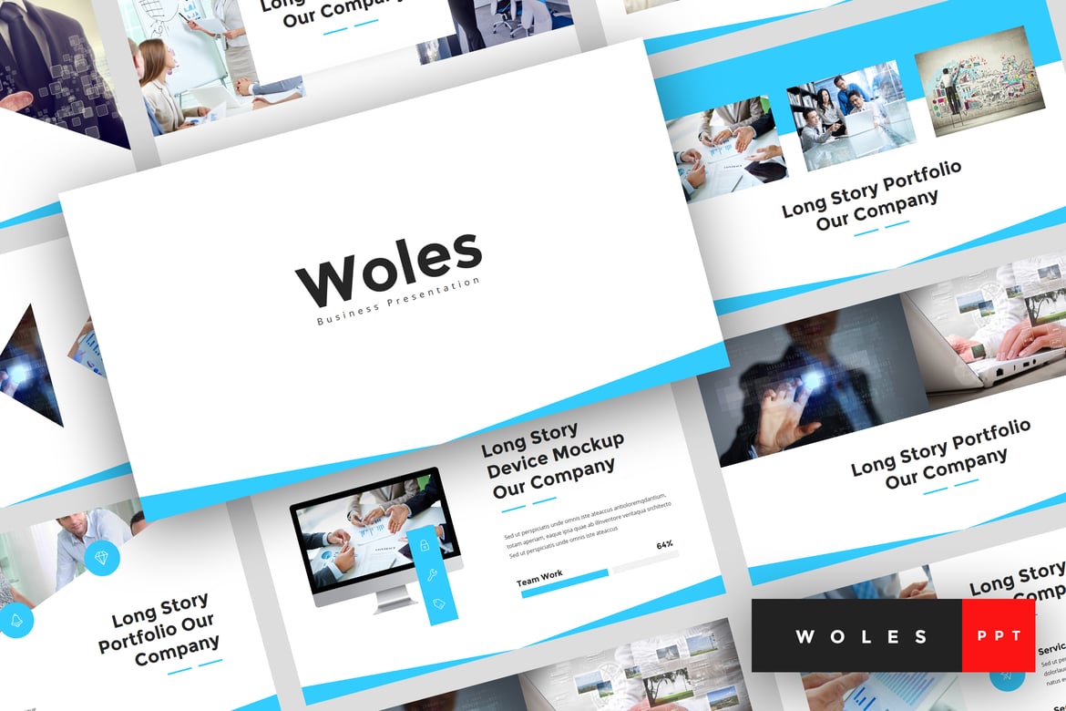 Woles - Template PowerPoint Bisnis yang Modern dan Profesional