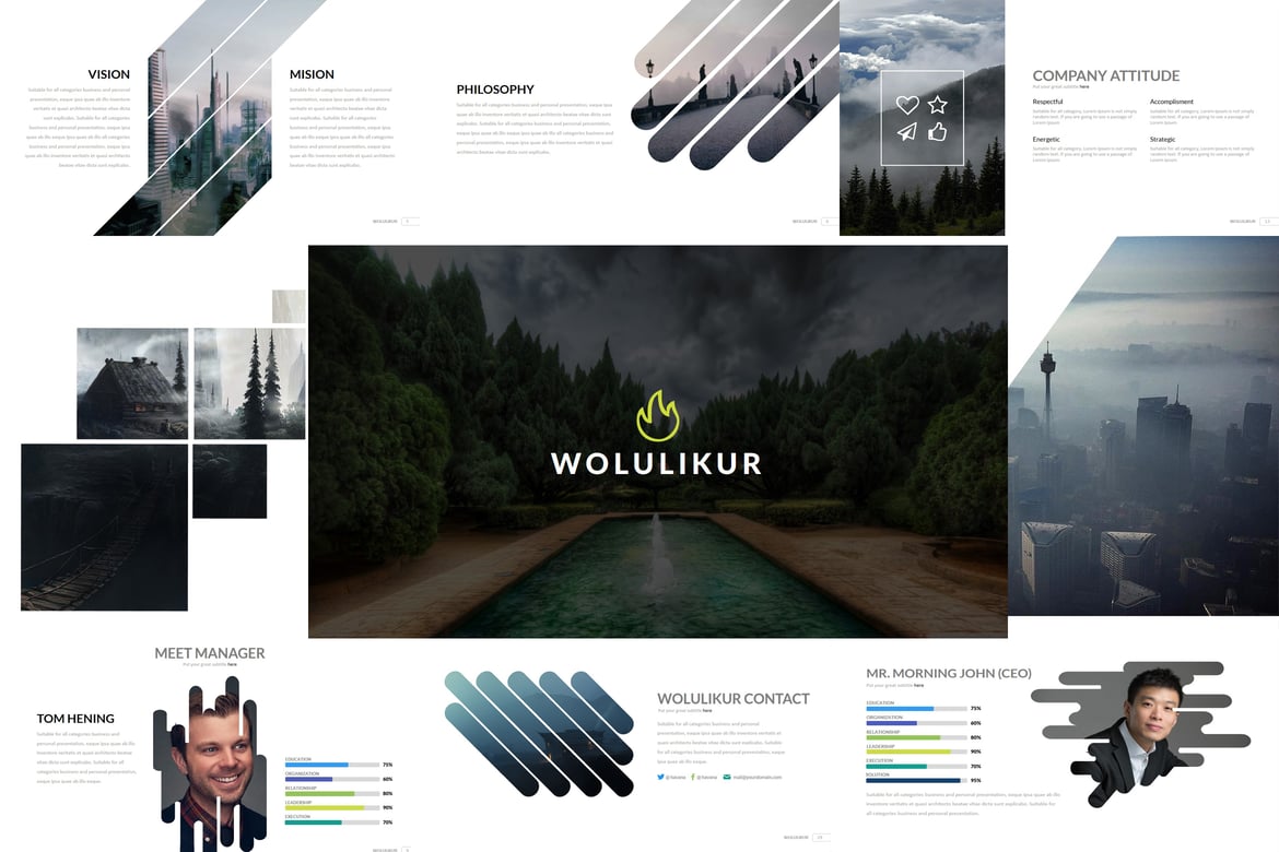 Wolulikur - Template Powerpoint Kreatif dan Profesional