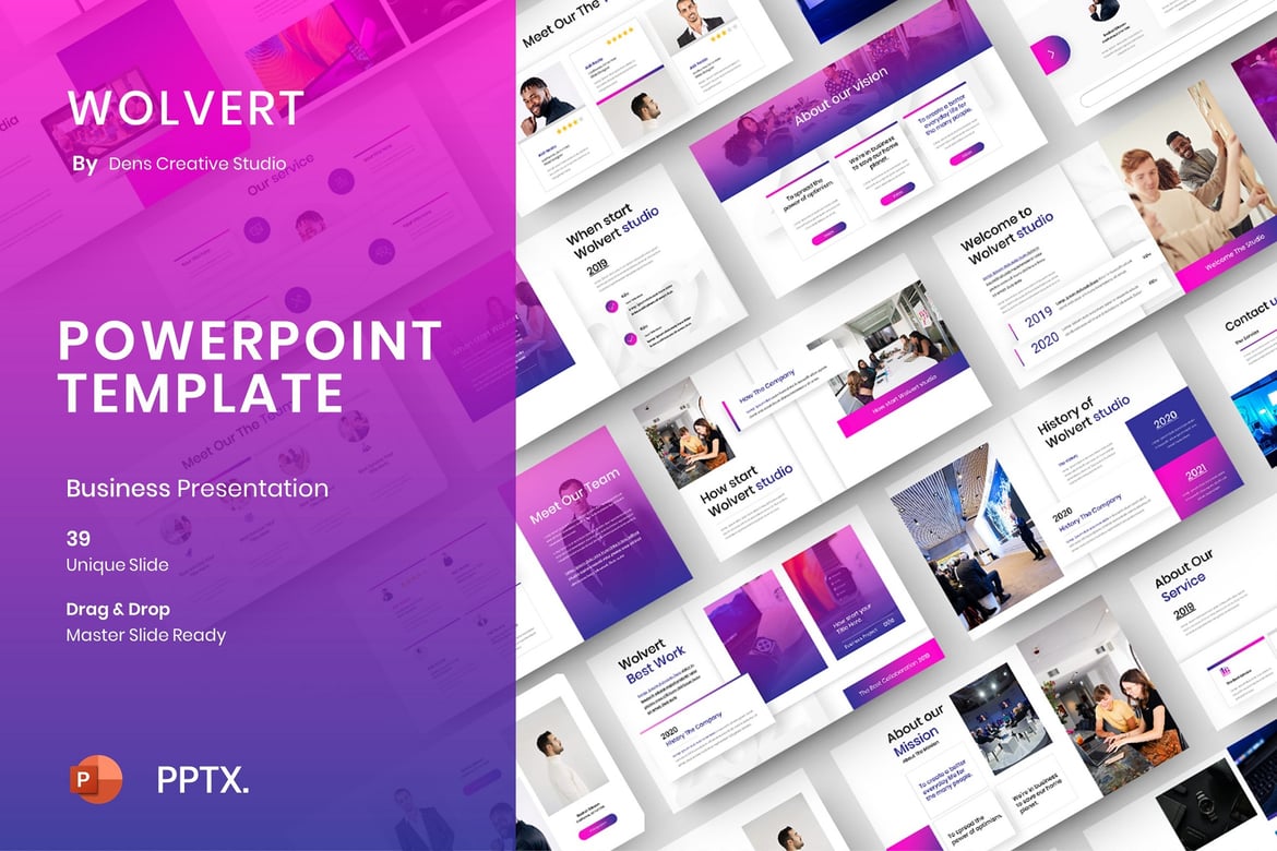 Wolvert – Template PowerPoint Bisnis Modern
