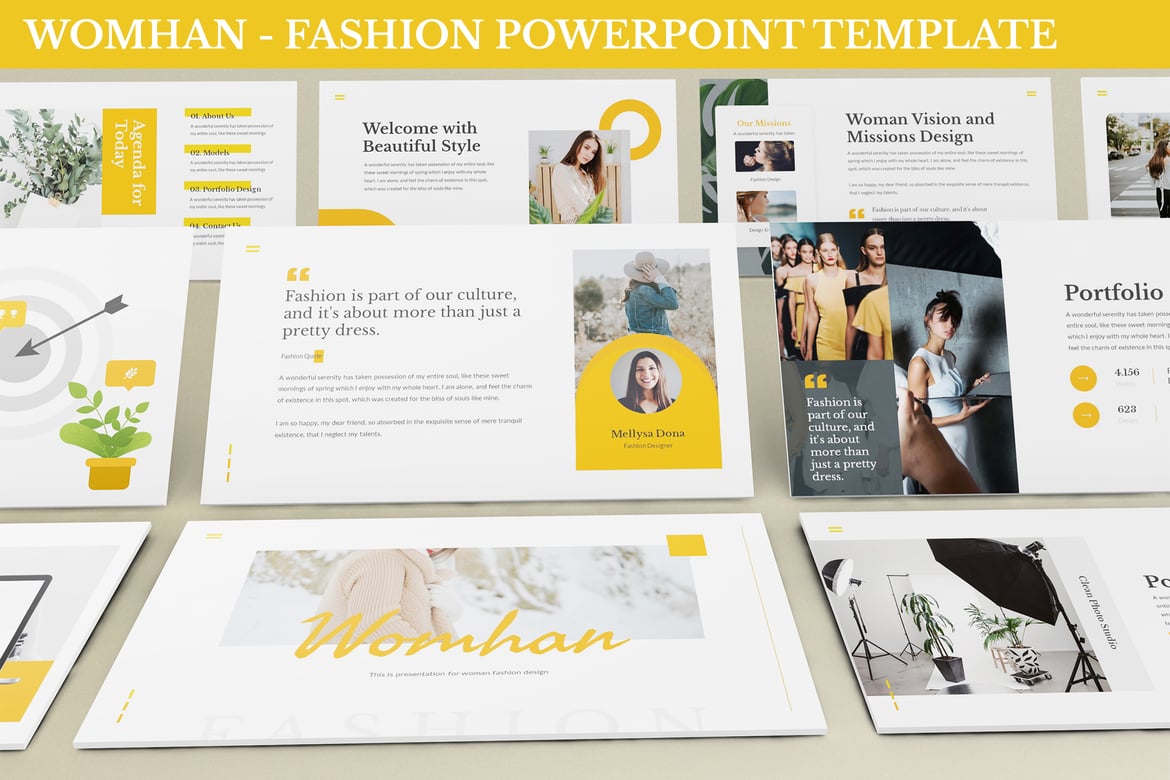 Womhan - Template Presentasi Fashion yang Elegan dan Minimalis