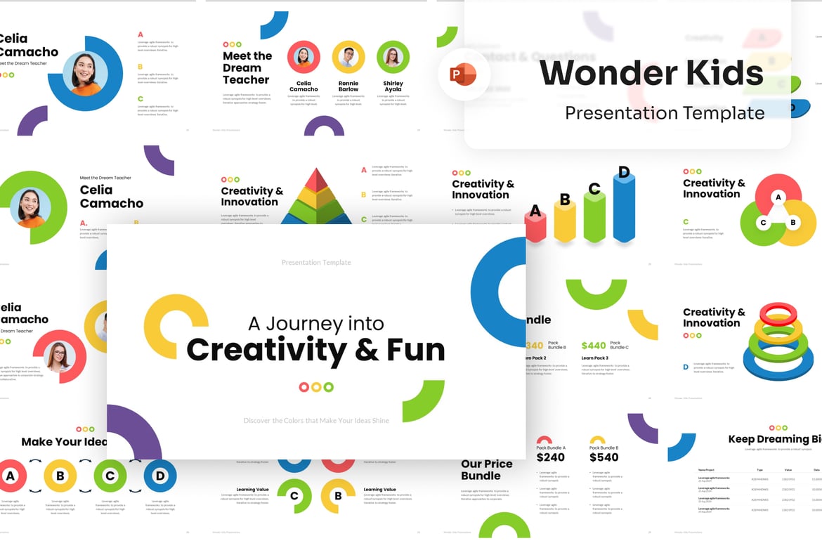 Template Presentasi Wonder Kids yang Mempesona