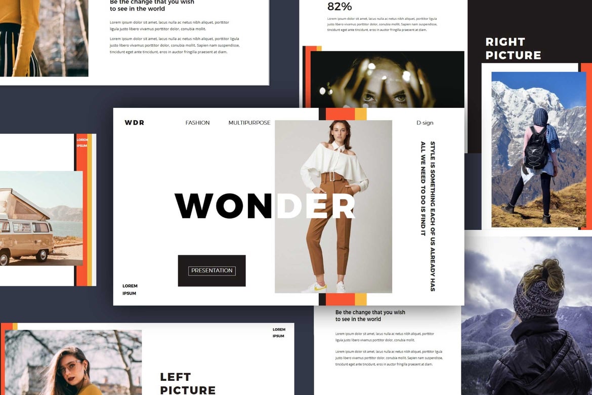 Template PowerPoint Serbaguna Wonder yang Elegan dan Profesional