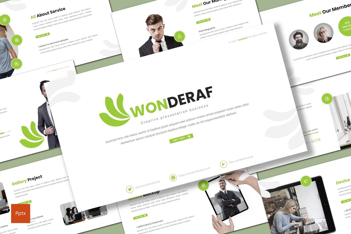 Wonderaf - Template Powerpoint Bisnis yang Menarik dan Profesional