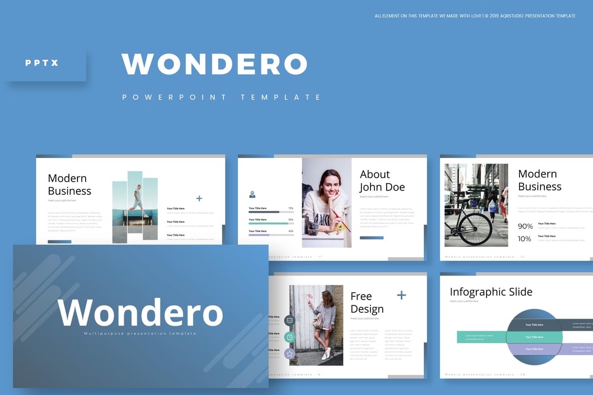 Wondero - Template PowerPoint Serbaguna yang Menawan
