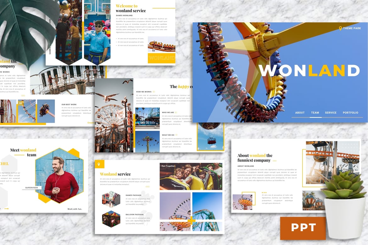 Wonland – Template Presentasi PowerPoint Kreatif untuk Bisnis