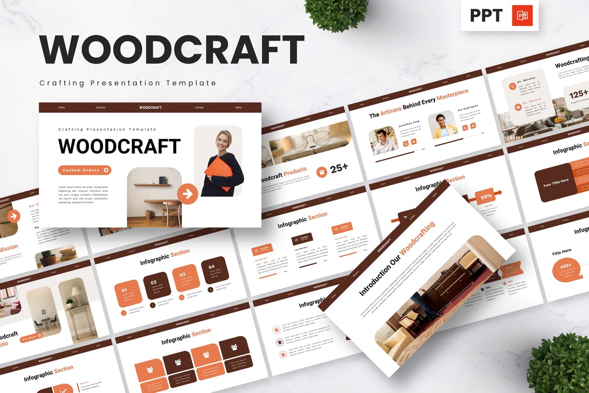 Template Presentasi Kayu - Desain Powerpoint yang Menawan