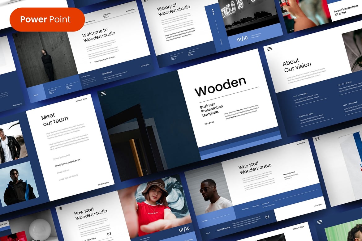 Template Presentasi PowerPoint Kayu yang Menarik untuk Bisnis Anda
