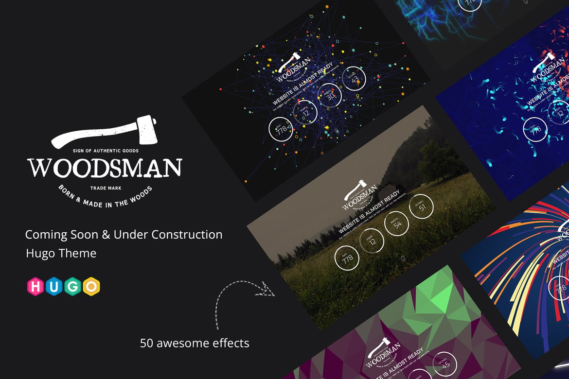 Woodsman - Tema Hugo untuk Halaman Peluncuran yang Menarik