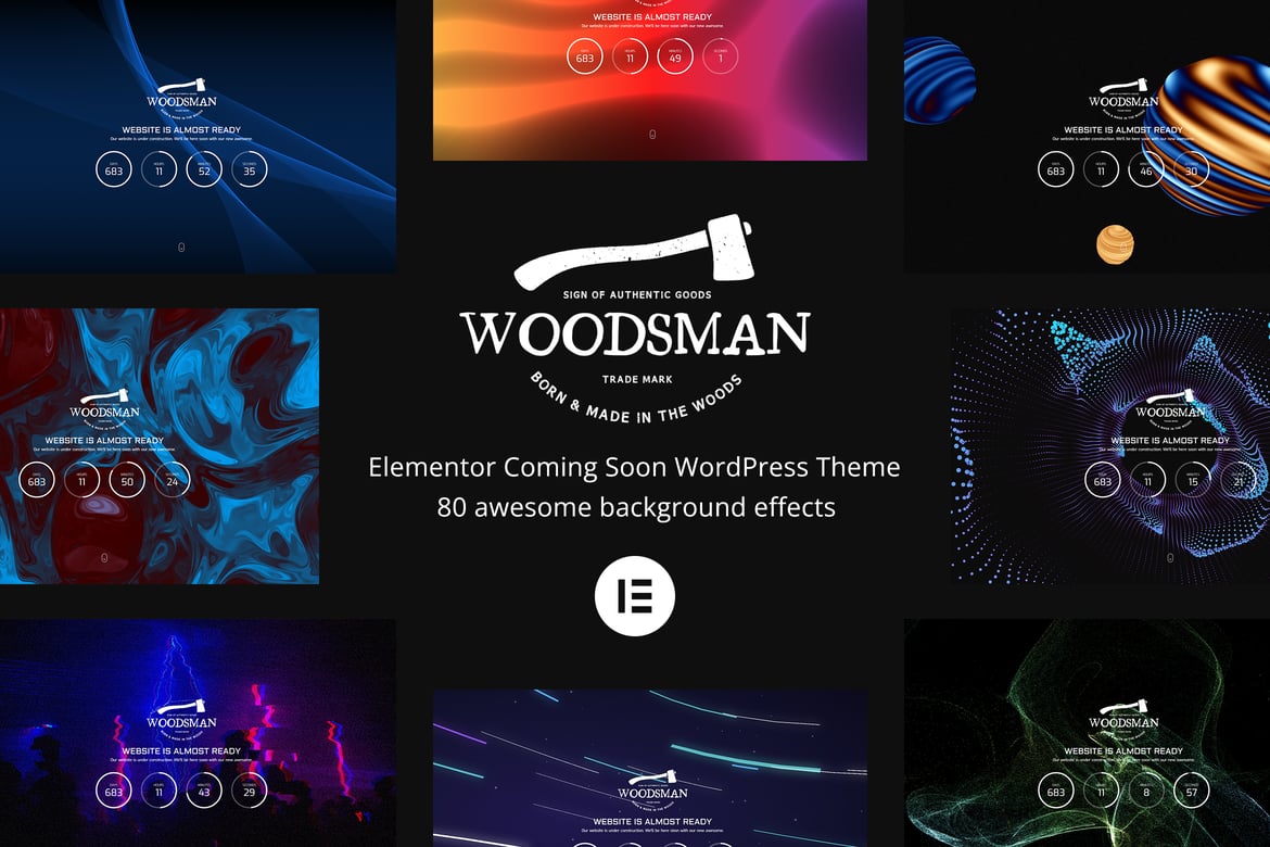 Woodsman - Tema WordPress Coming Soon yang Minimalis dan Menarik