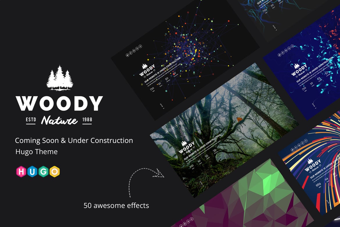 Woody - Template Website Hugo untuk Halaman Coming Soon yang Menarik