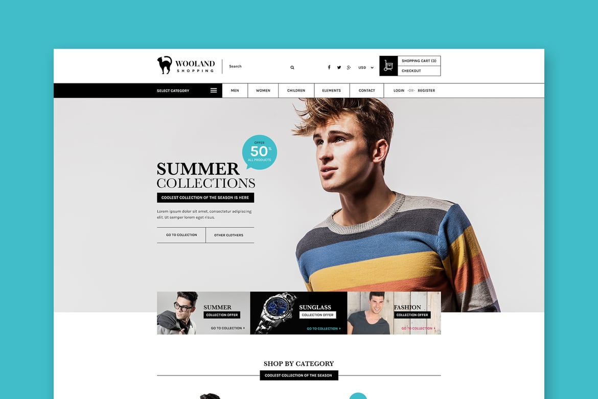 Wooland - Template Website eCommerce Responsif yang Menawan