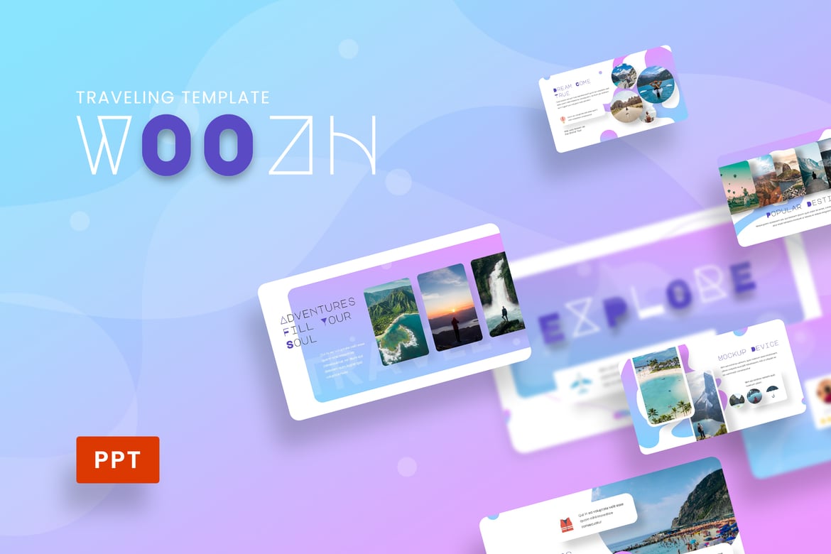 Woozh - Template Powerpoint Kreatif yang Menarik