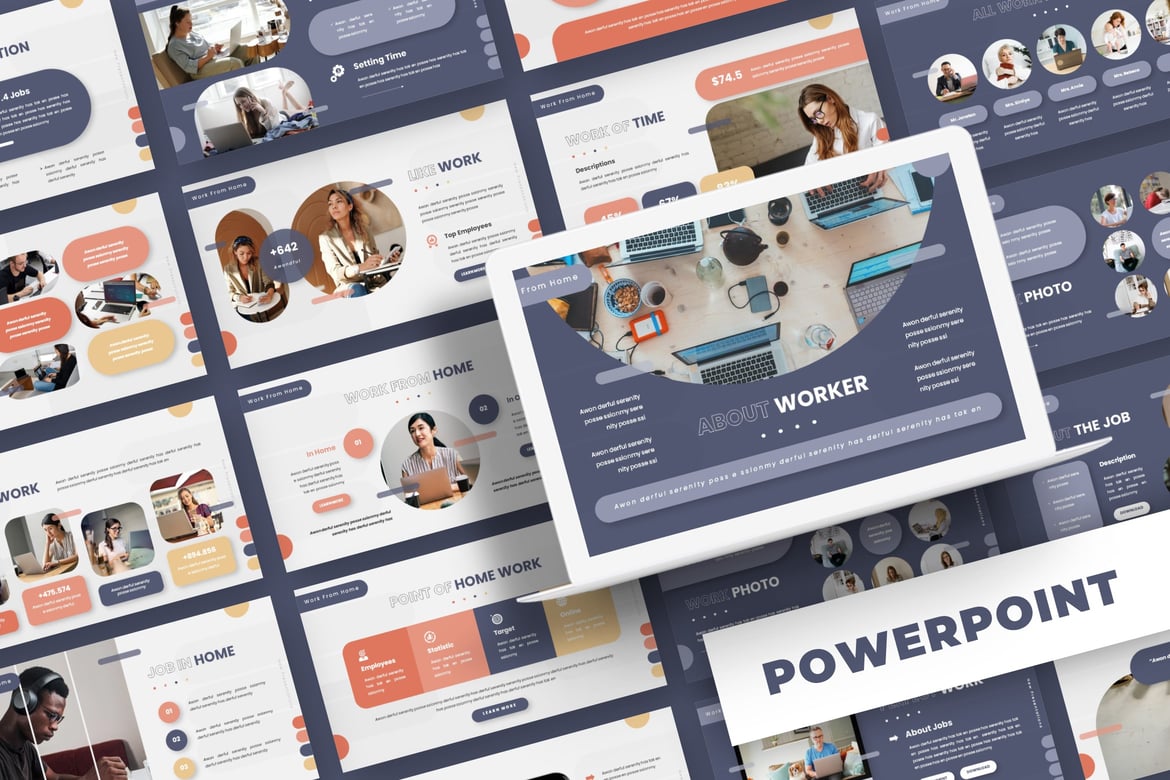 Template PowerPoint Work Home: Solusi Presentasi Profesional