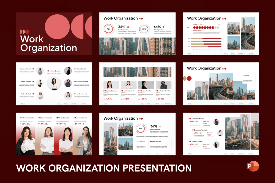 Template Presentasi Organisasi Kerja Efektif