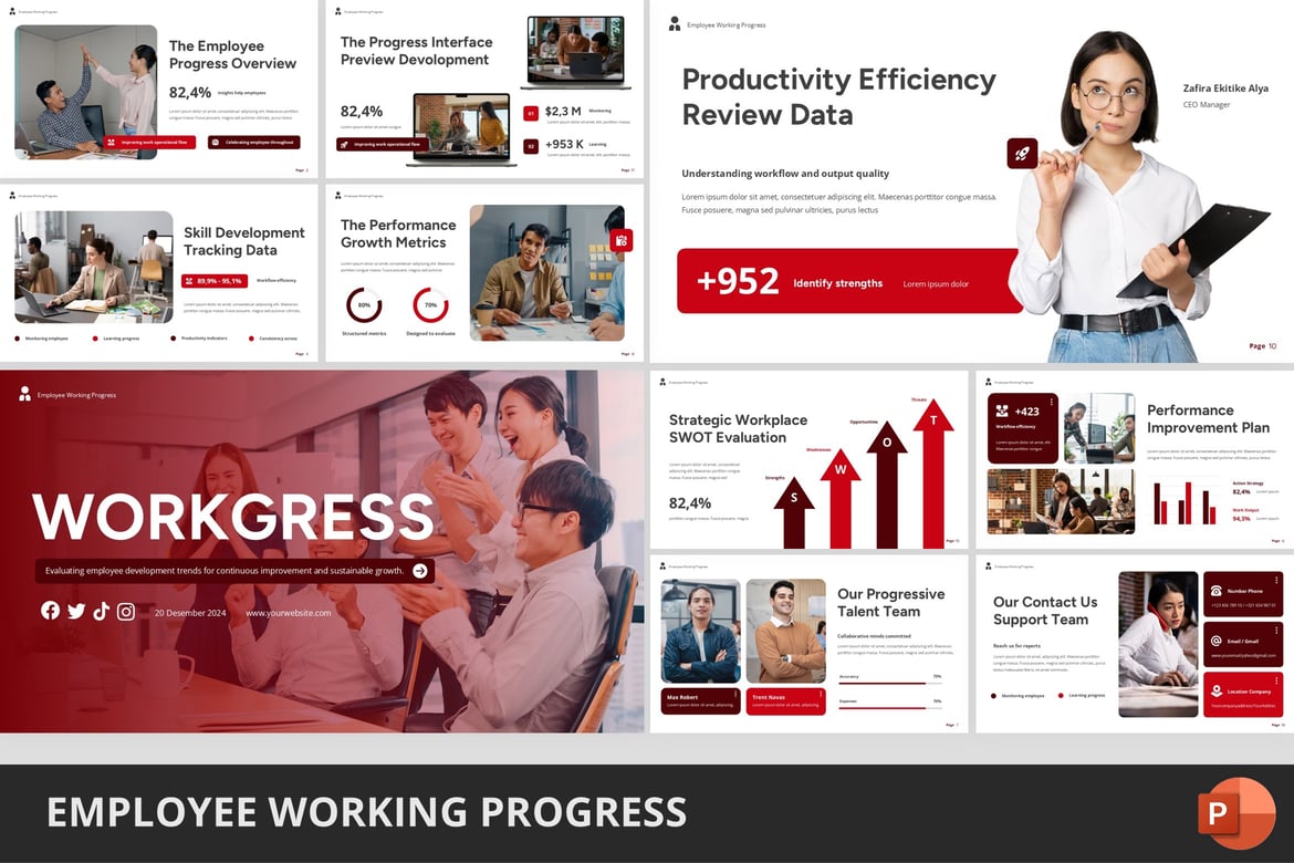 Template Presentasi Laporan Kerja Profesional