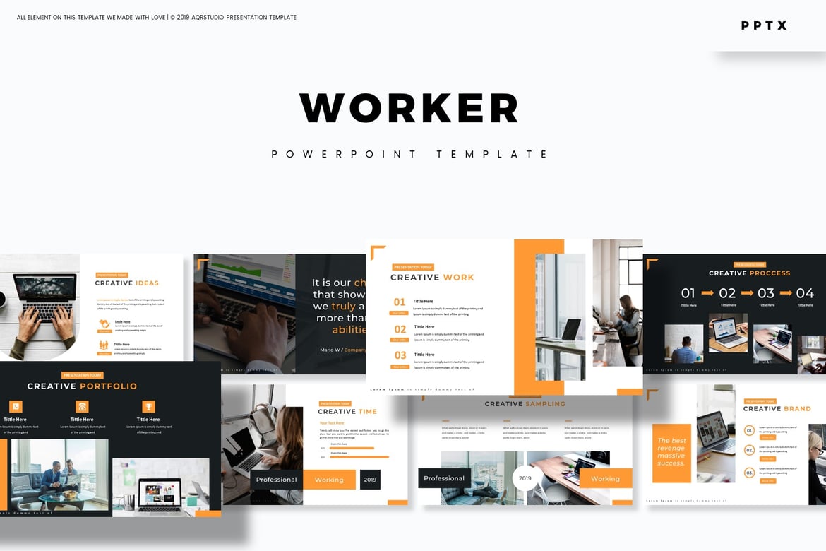 Template PowerPoint Worker - Solusi Presentasi Profesional