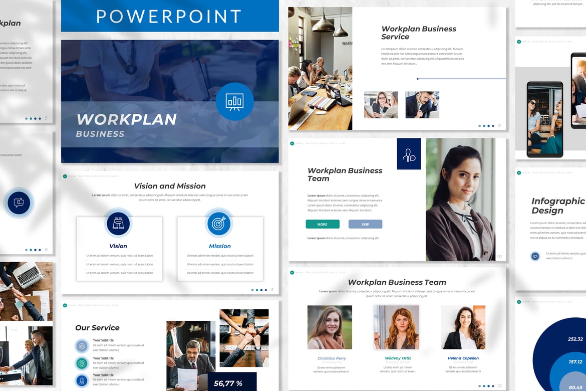 Template Presentasi Powerpoint Workplan untuk Bisnis yang Sukses