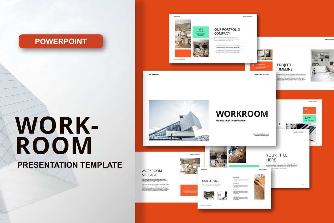 Template Powerpoint Workroom yang Elegan dan Multifungsi