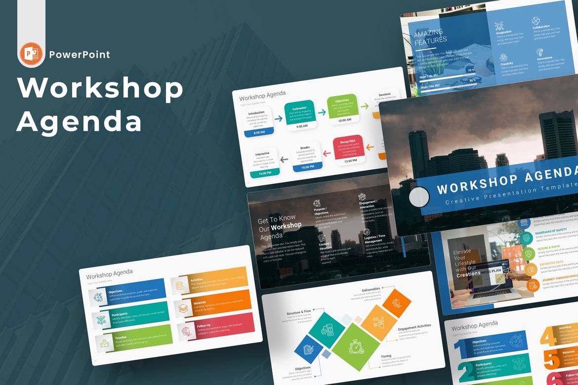 Template PowerPoint Agenda Workshop yang Menarik dan Profesional