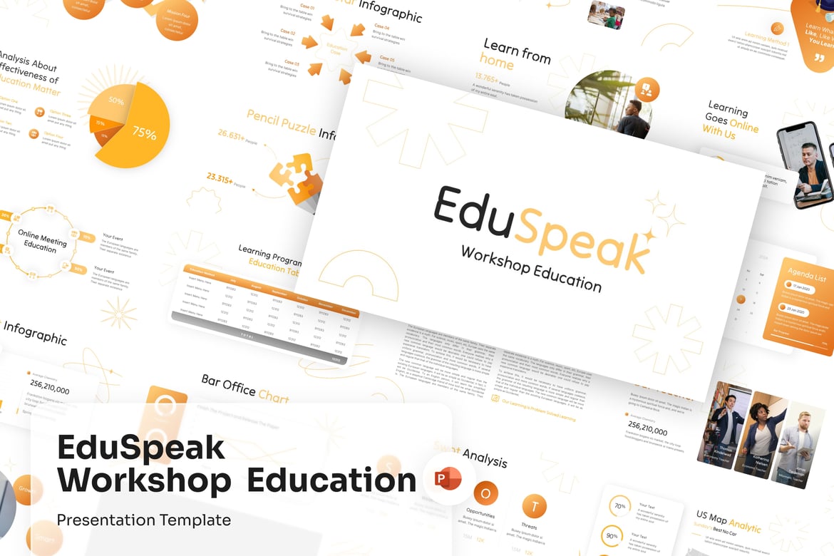 Template Presentasi PowerPoint untuk Workshop Edukasi yang Menginspirasi