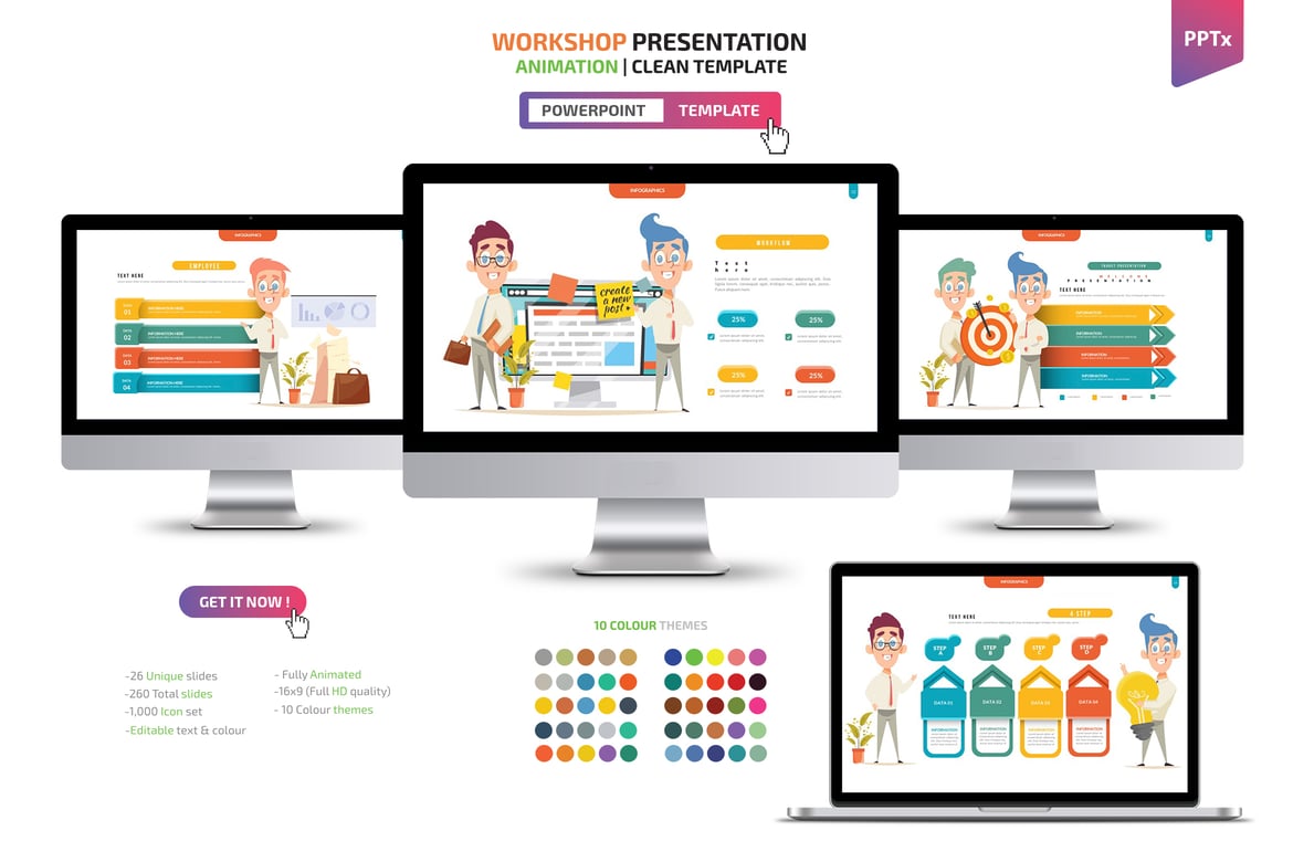 Template Animasi PowerPoint untuk Workshop yang Menarik