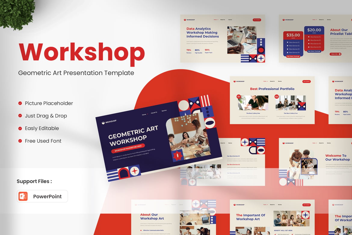Template Presentasi PowerPoint Workshop yang Menarik