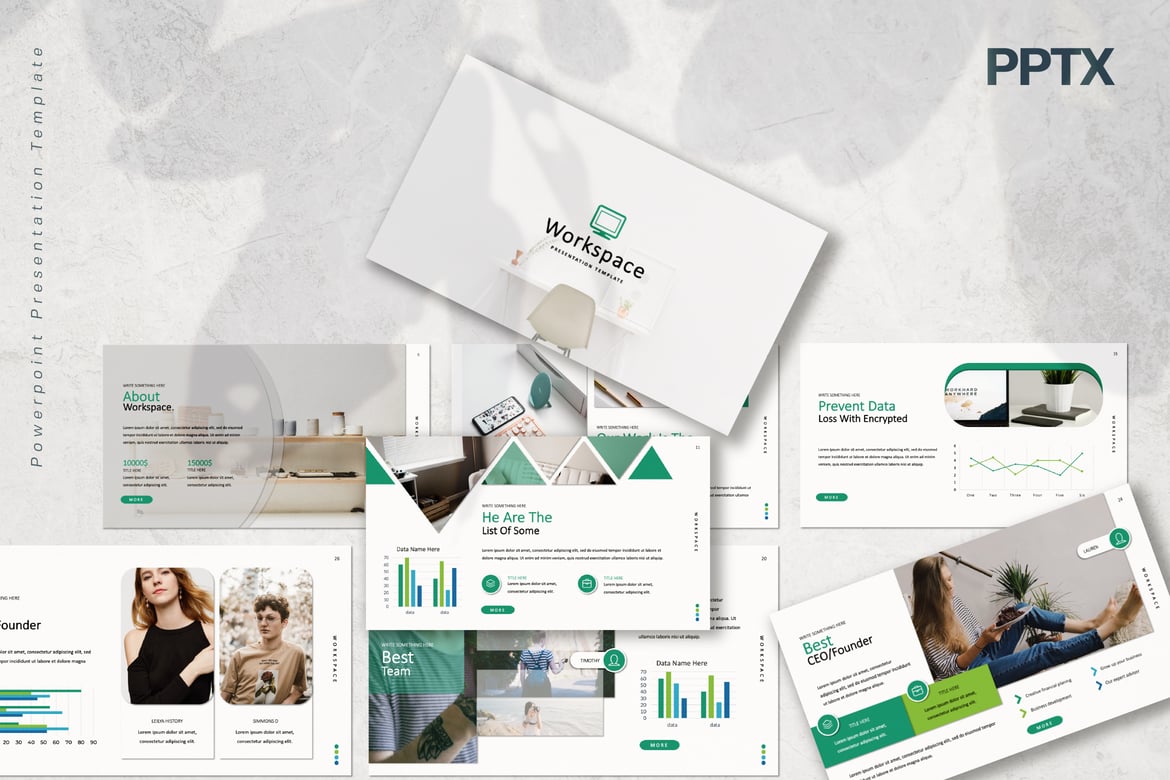 Template Presentasi PowerPoint Workspace yang Serbaguna dan Modern