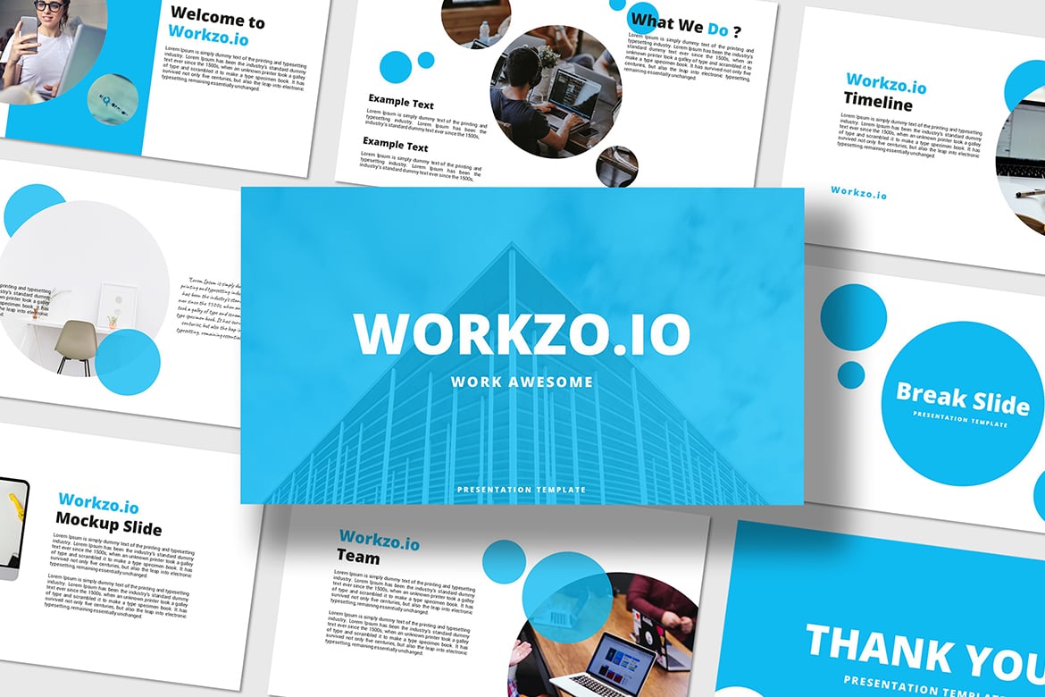 Workzo - Template PowerPoint Modern dan Kreatif